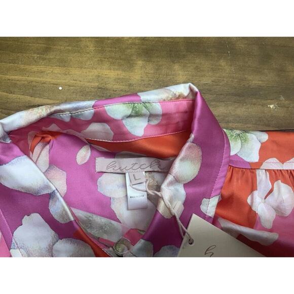 Hutch Kodie Top Women's Size Large Mixed Bouquet Floral Button Down Blouse NWT - Picture 11 of 14